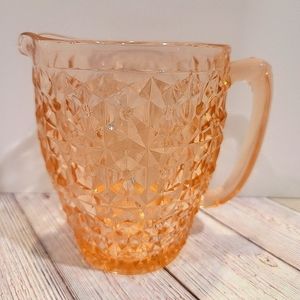 Jeanette Amber Glass Pitcher